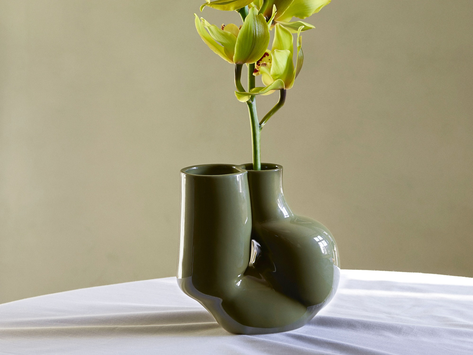 [Gift Promotion] W&amp;S Chubby vase - Olive green