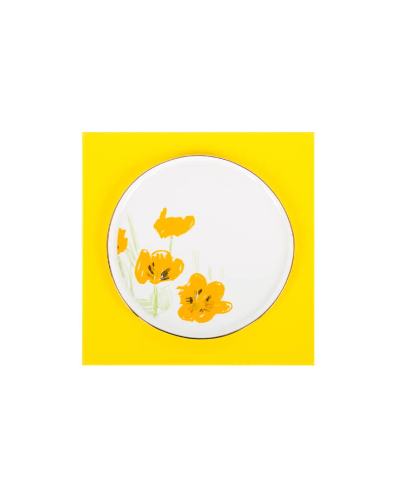 Yellow flower seen from namsan parle Plate