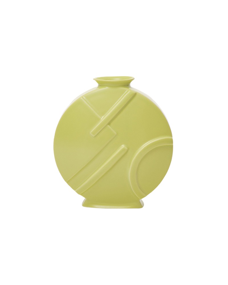 Flat Vase - Yellow Pear
