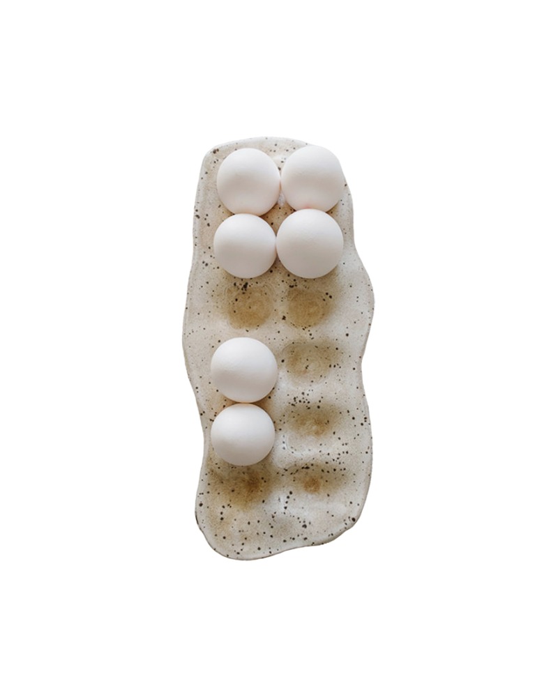 Ceramic egg platter - 12 egg