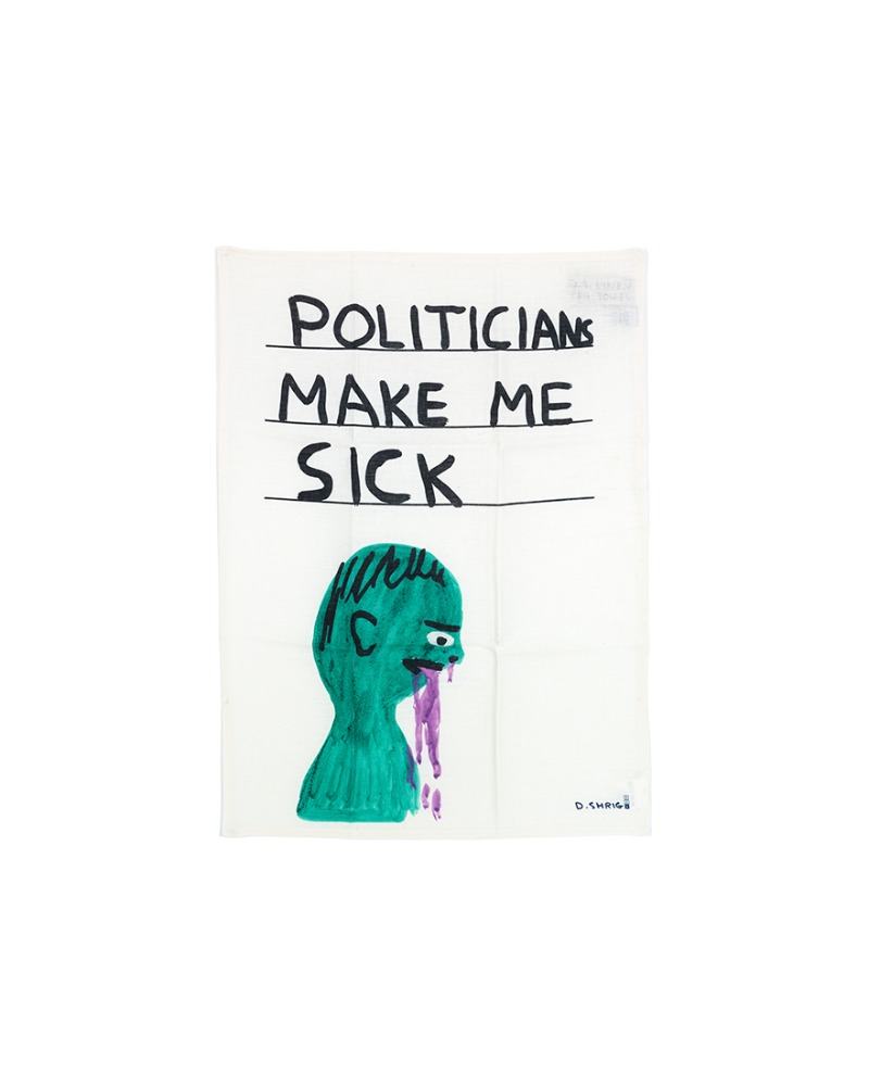 [~5.31/쇼핑백제공/무료배송] Politicians Make Me Sick Tea Towel