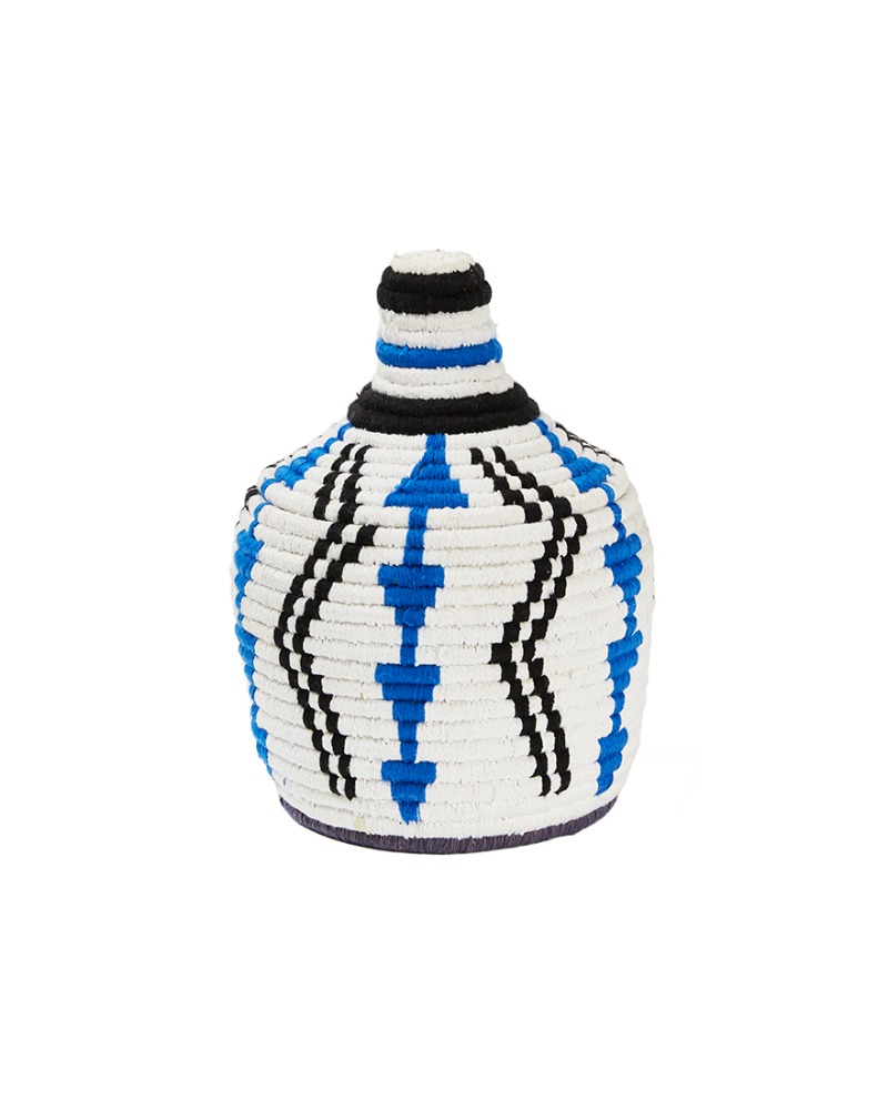 Moroccan Handmade Picnic Basket M / White