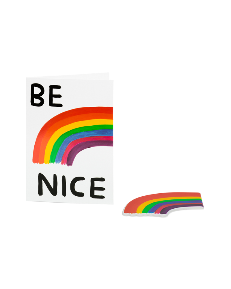 Be Nice Puffy Sticker Card - 카드 엽서