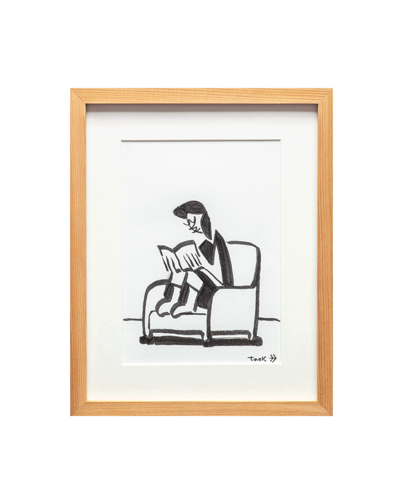 Untitled (Woman Reading on Sofa), 2022
