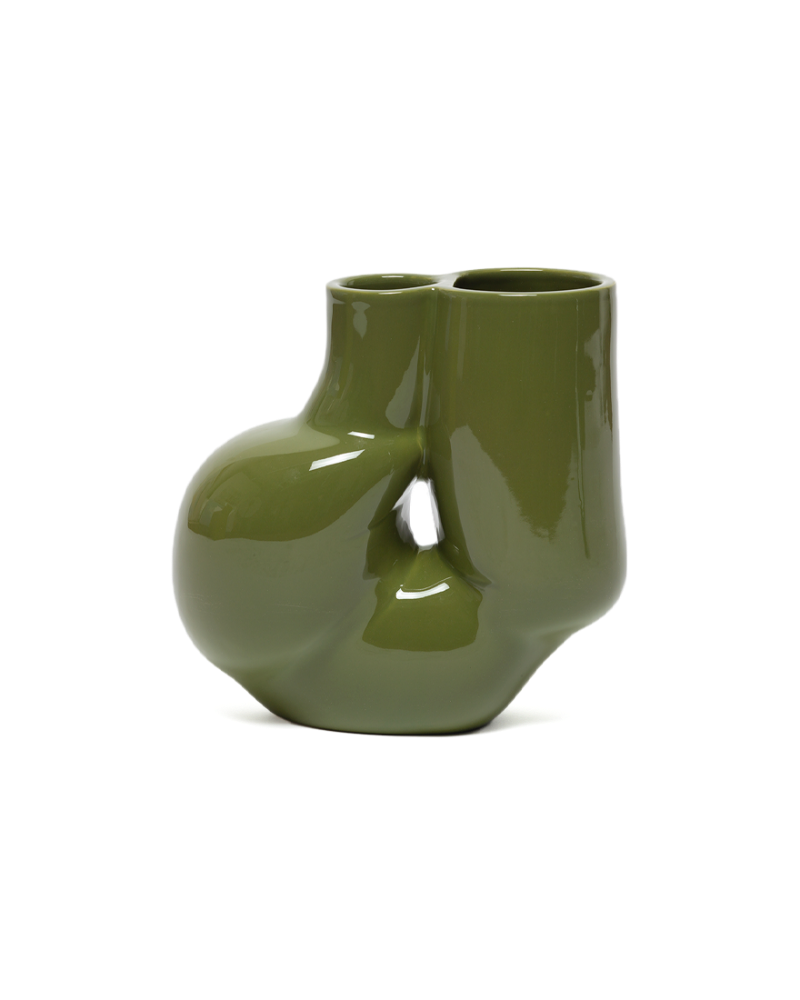 [Family Sale] 화병 W&amp;S Chubby vase - Olive green