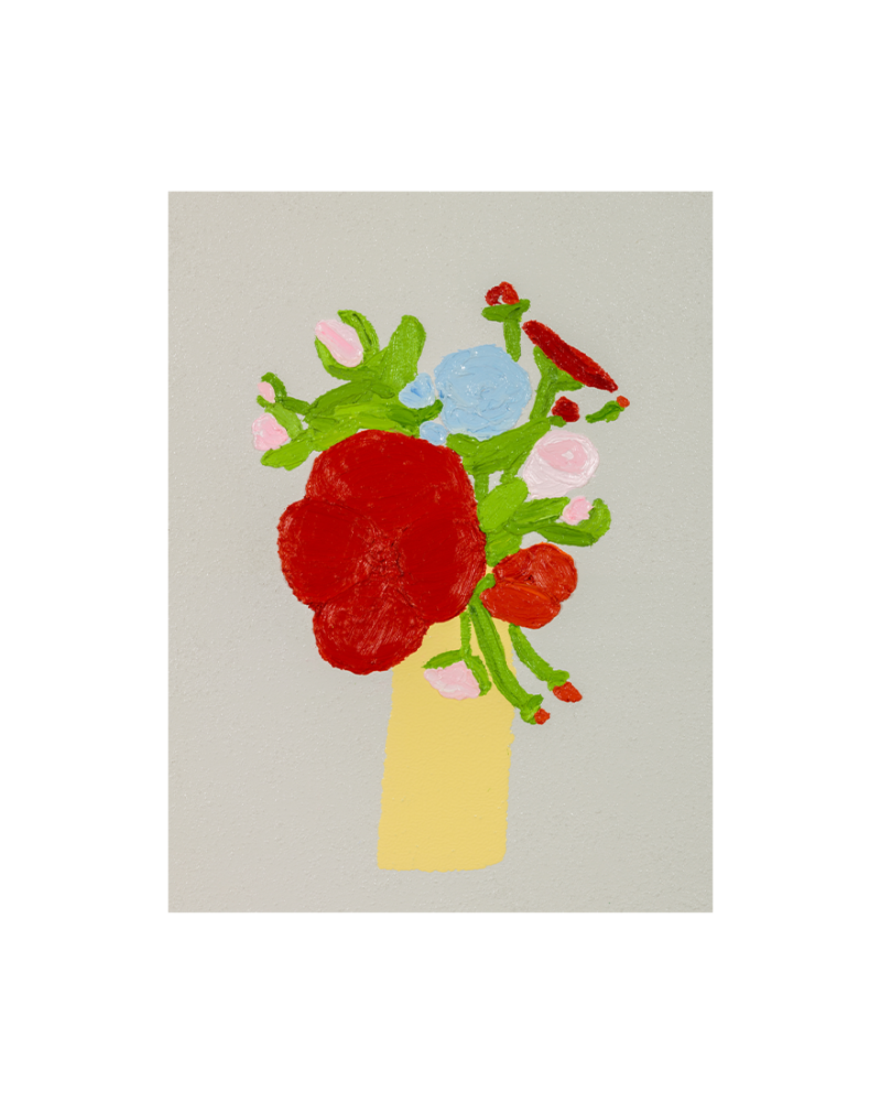 Vase with red flowers, 2022